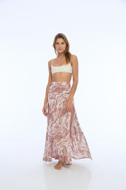 Skirt LILY maxi PINK MARBLE