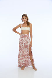 Skirt LILY maxi PINK MARBLE