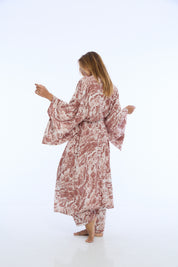 Kimono unisex PINK MARBLE