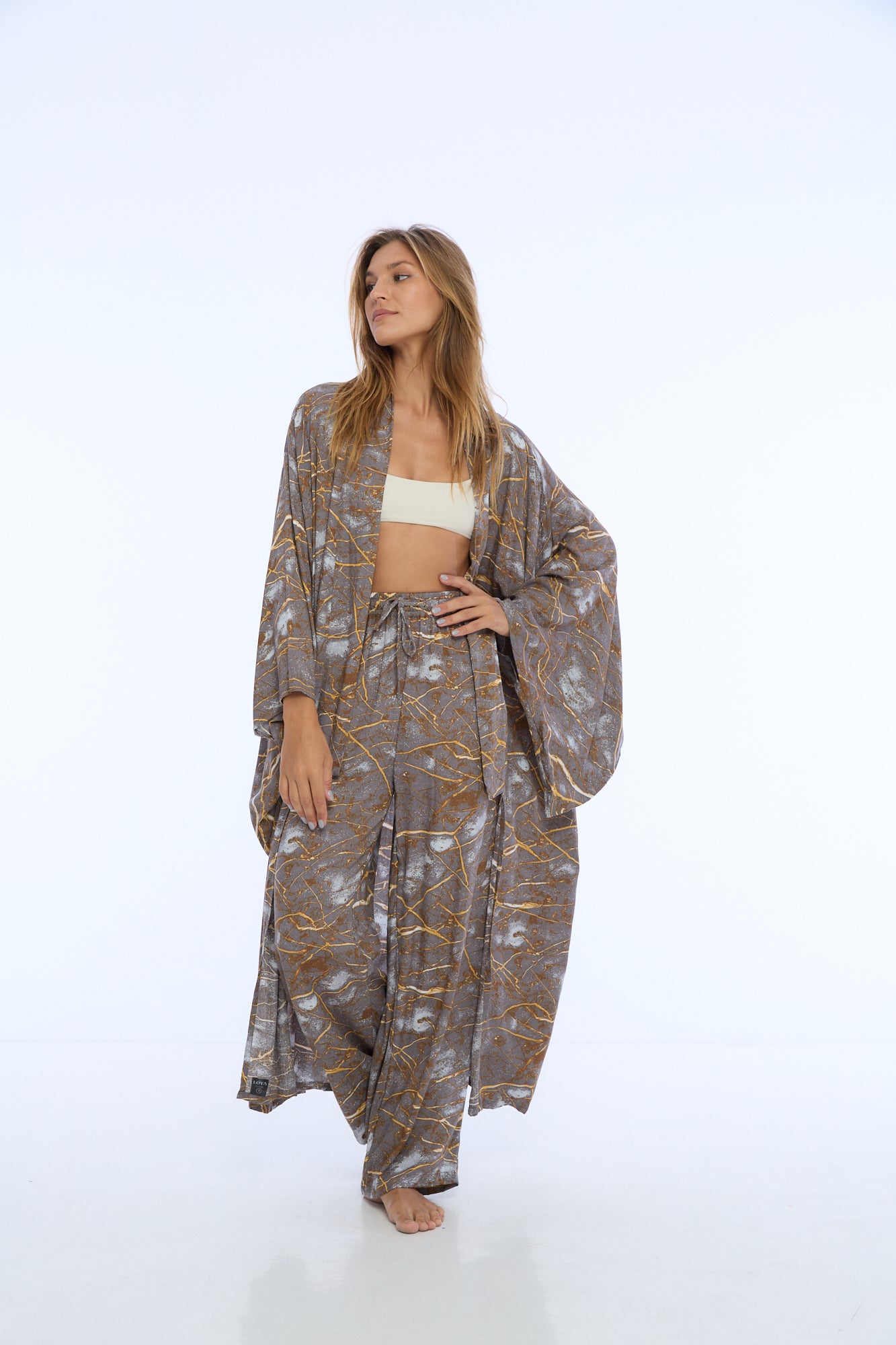 Kimono unisex SILVER MARBLE