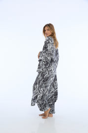 Kimono unisex GRAY MARBLE