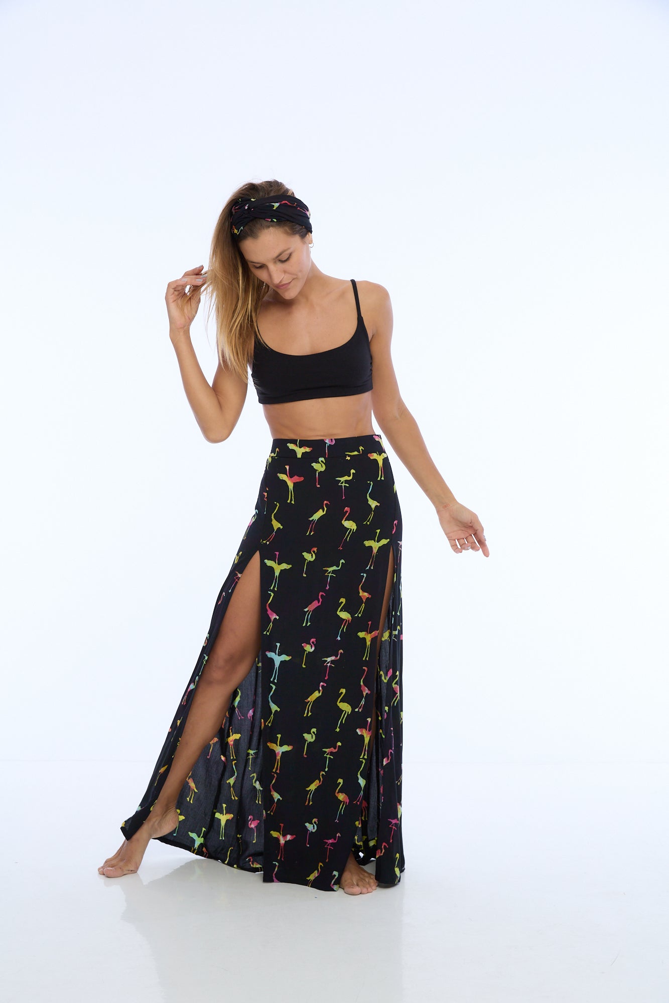 Skirt LILY maxi FLAMINGO