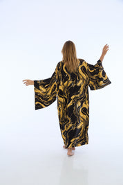 Kimono unisex BLACK MARBLE