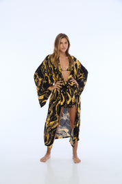 Kimono unisex BLACK MARBLE