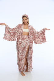 Kimono unisex PINK MARBLE