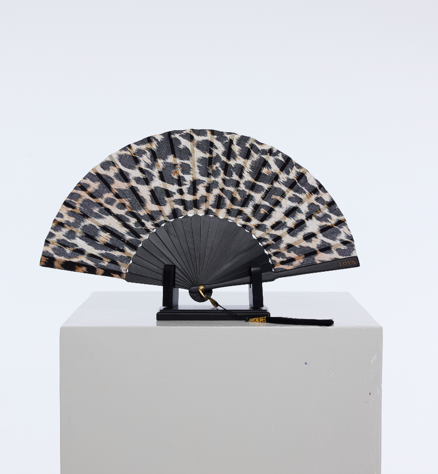 Hand fan LEOPARD