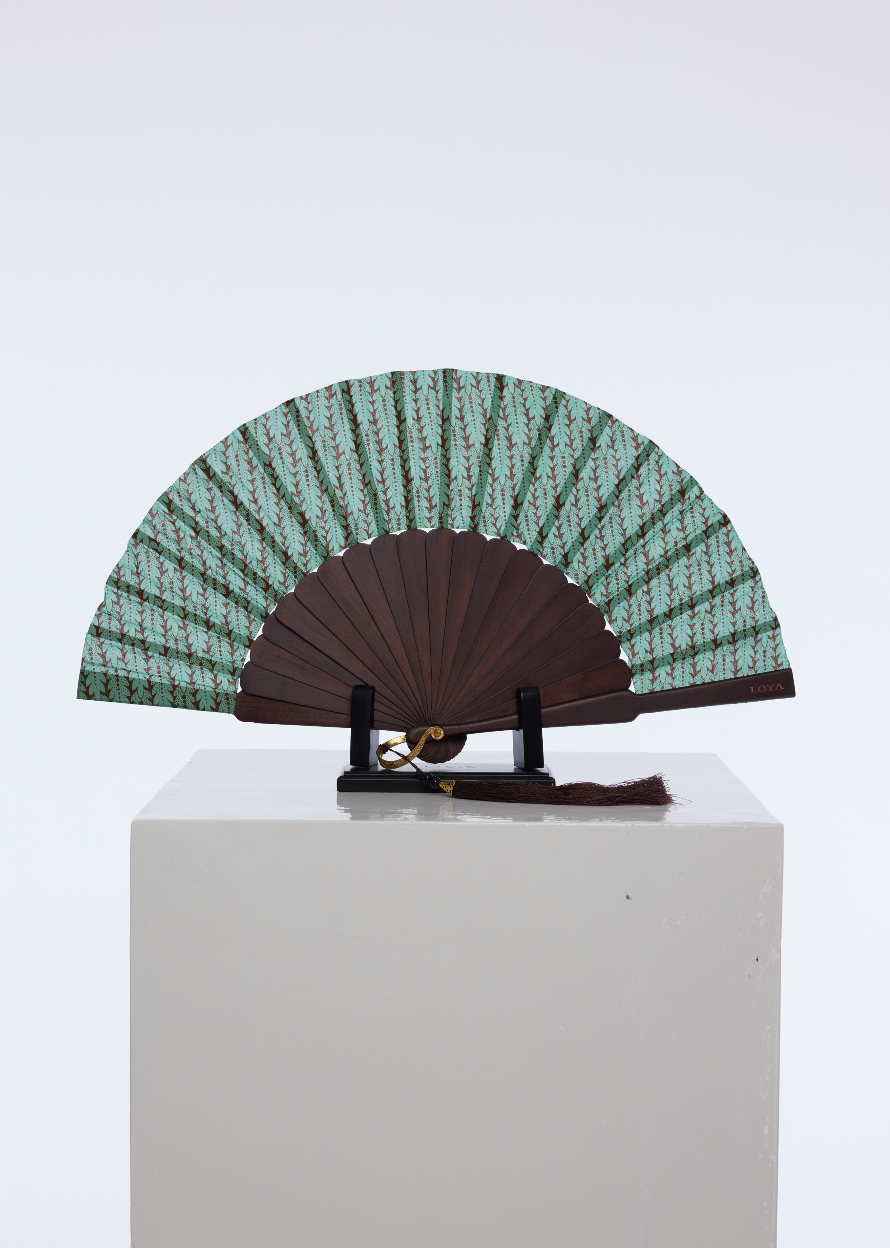 Hand fan AVENTURINE