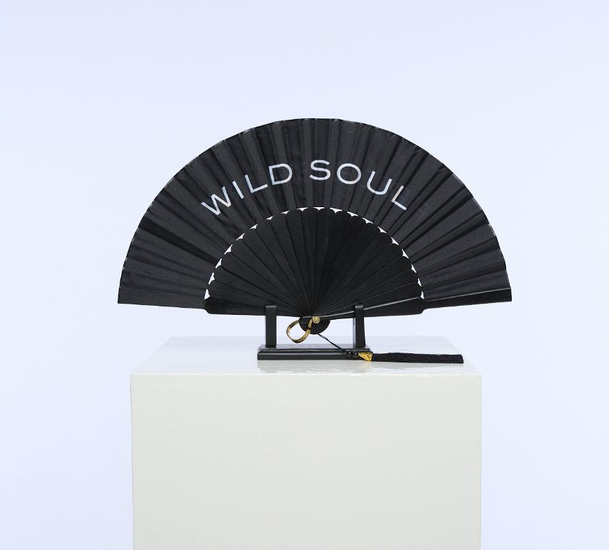 Two sides hand fan WILD SOUL / FREE SPIRIT