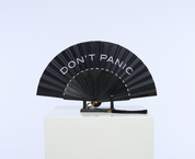 Two sides hand fan DON'T PANIC / IT'S ORGANIC